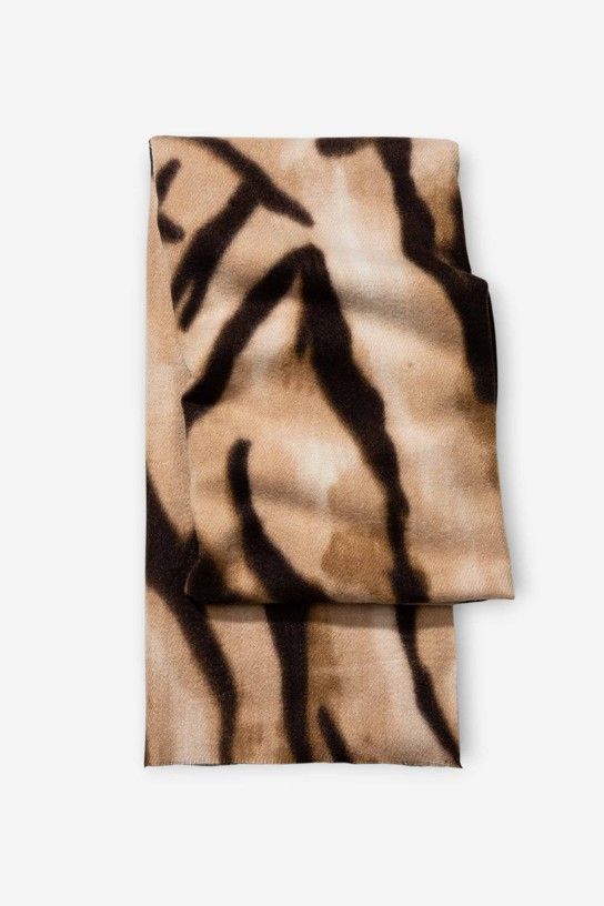 Tiffosi Anastasia Knitted Scarf Tiger Print | Brown 10067719