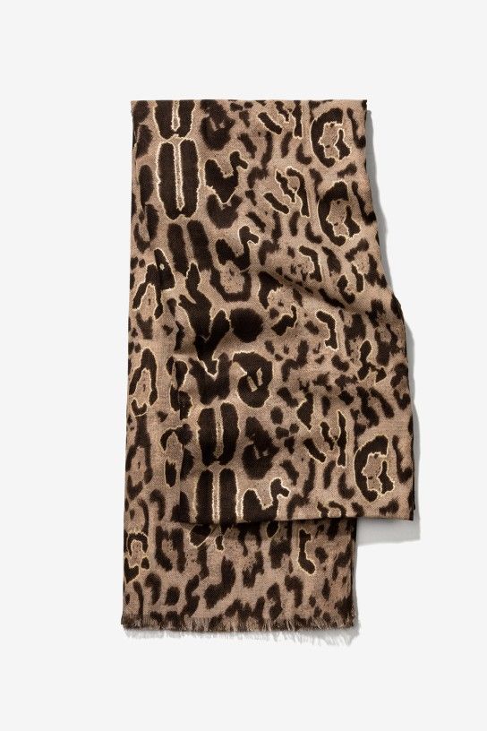 Tiffosi Marylin Leopard Print Scarf | Brown 10068282