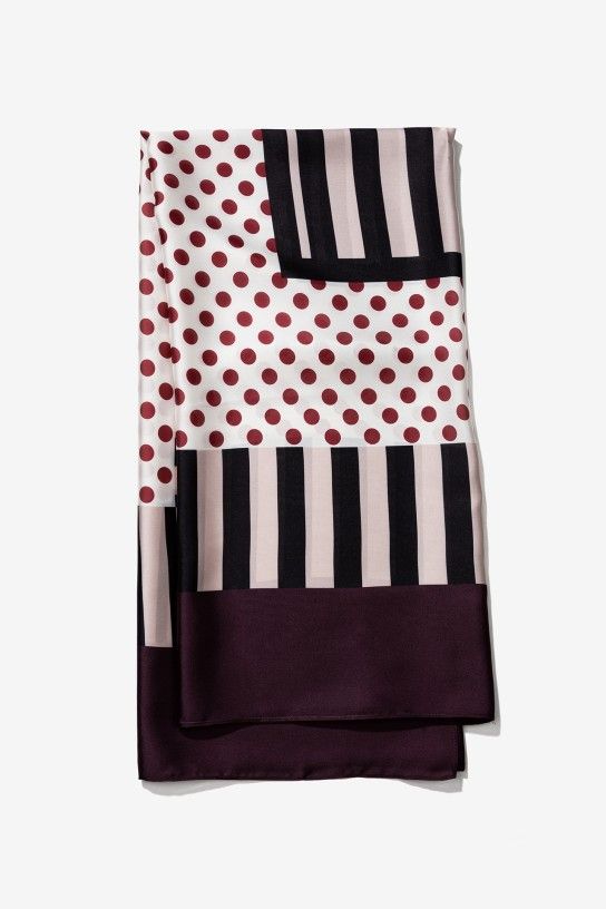 Tiffosi Oja Polka Dot & Stripe Scarf | Fig 10068505