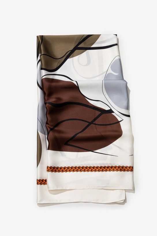 Tiffosi Odessa Abstract Print Scarf | Beige 10068577
