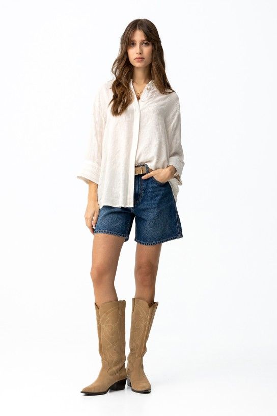 Tiffosi Lana Wide Leg Denim Shorts | 10065193