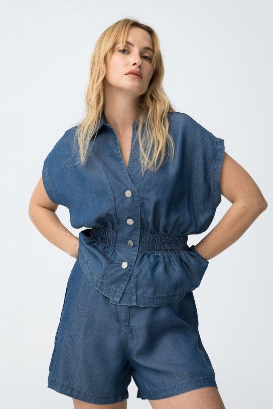 Tiffosi Lence S/S Shirt | Denim 10065158