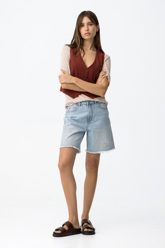 Tiffosi Benny Ripped Denim Shorts | 10065159