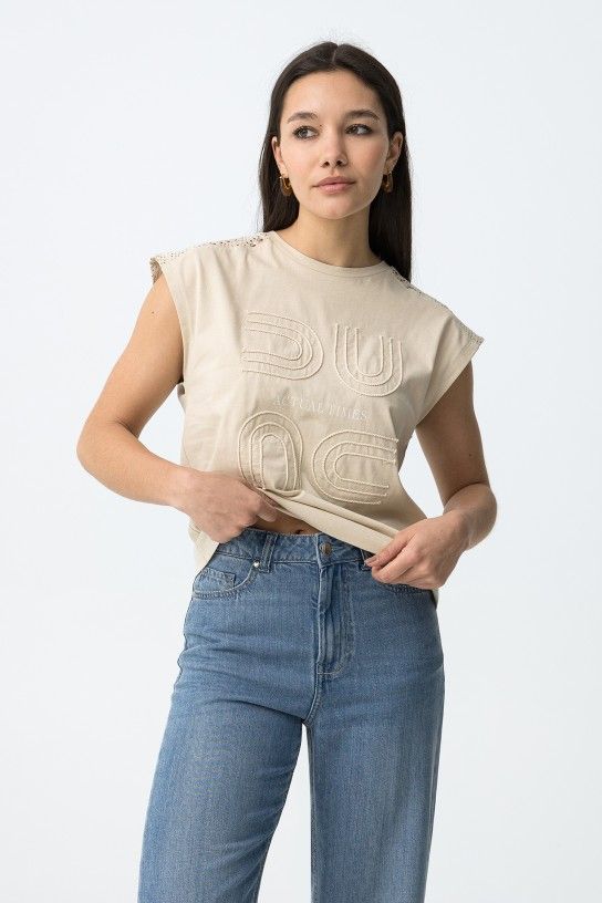 Tiffosi Jellicent T-Shirt | Beige 10065843