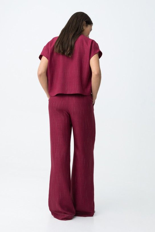 Tiffosi  Cookie Wide Leg Trousers | Fuchsia 10064603