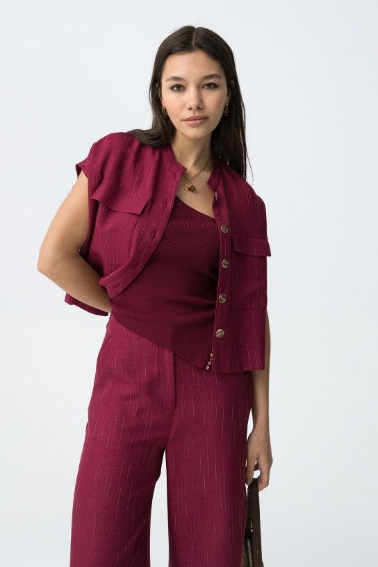 Tiffosi Cookie Relaxed Fit  Shirt Short Sleeve| Fuchsia 10064956