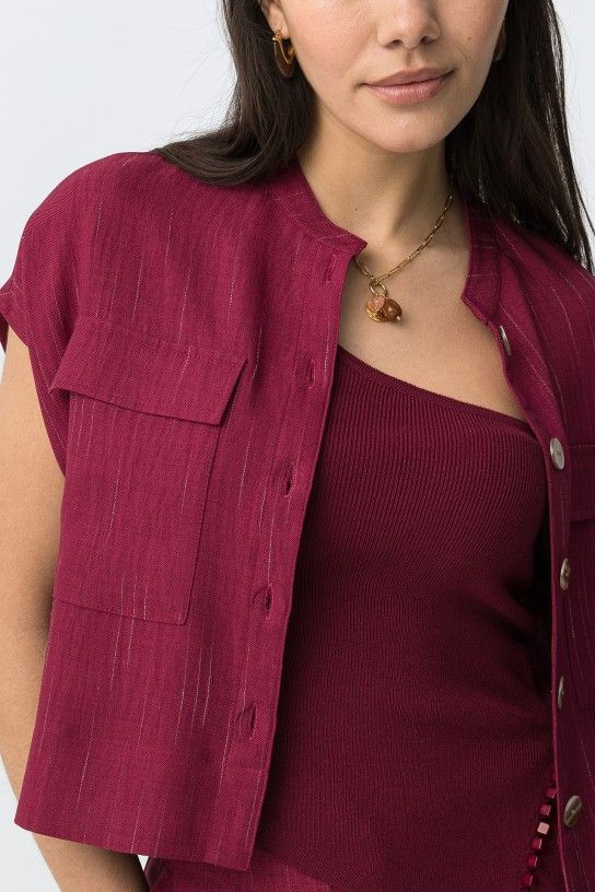 Tiffosi Cookie Relaxed Fit  Shirt Short Sleeve| Fuchsia 10064956