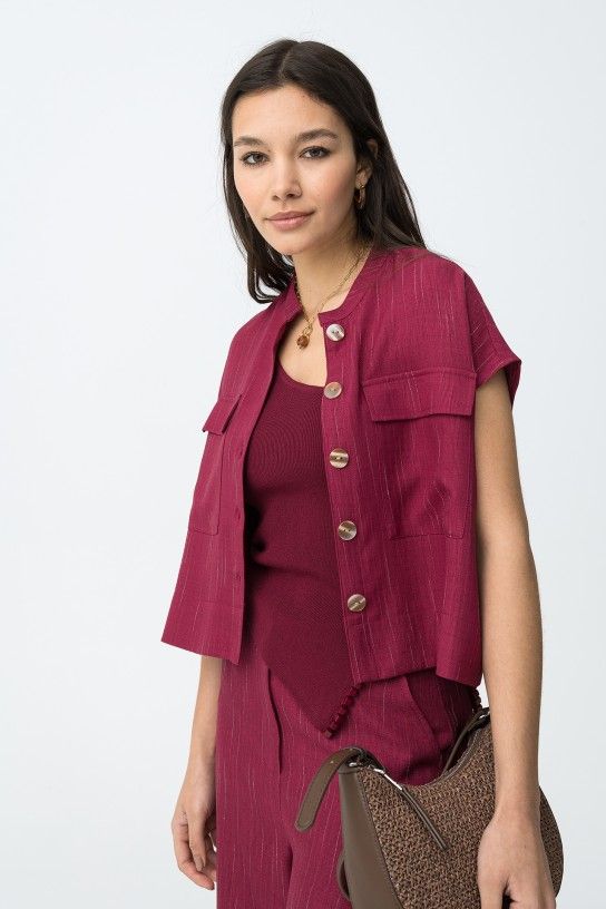 Tiffosi Cookie Relaxed Fit  Shirt Short Sleeve| Fuchsia 10064956