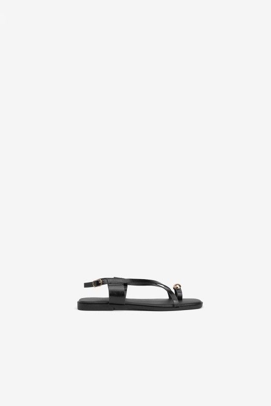 Tiffosi Macau Flat Sandals |  Black 10064754