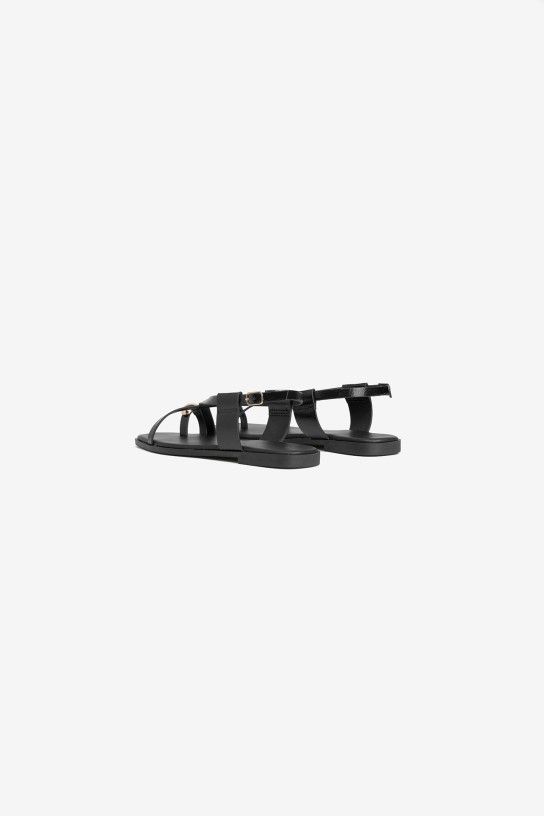 Tiffosi Macau Flat Sandals |  Black 10064754