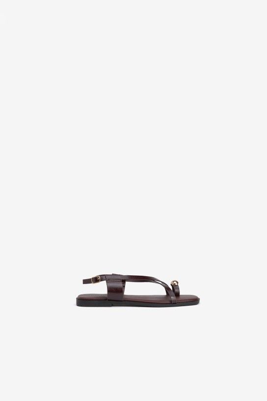 Tiffosi Macau Flat Sandals |  Burgundy 10064754