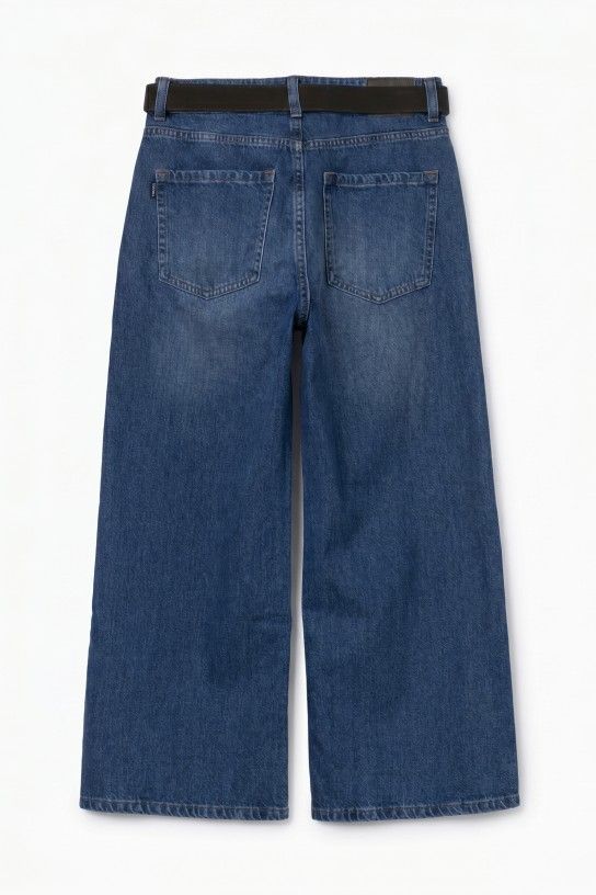 Tiffosi  Nora Wide Leg Belted Jeans | Mid Wash 10068686