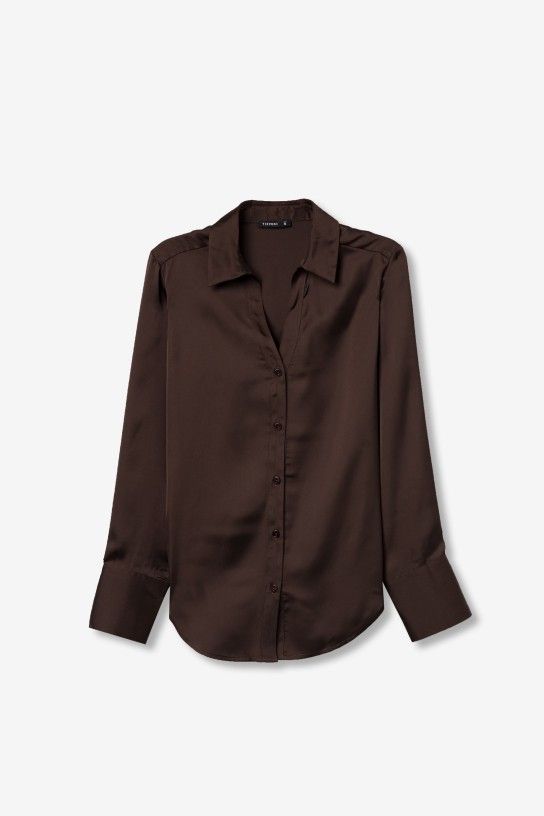 Tiffosi  Capricho L/S Shirt  | Chocolate 10067062