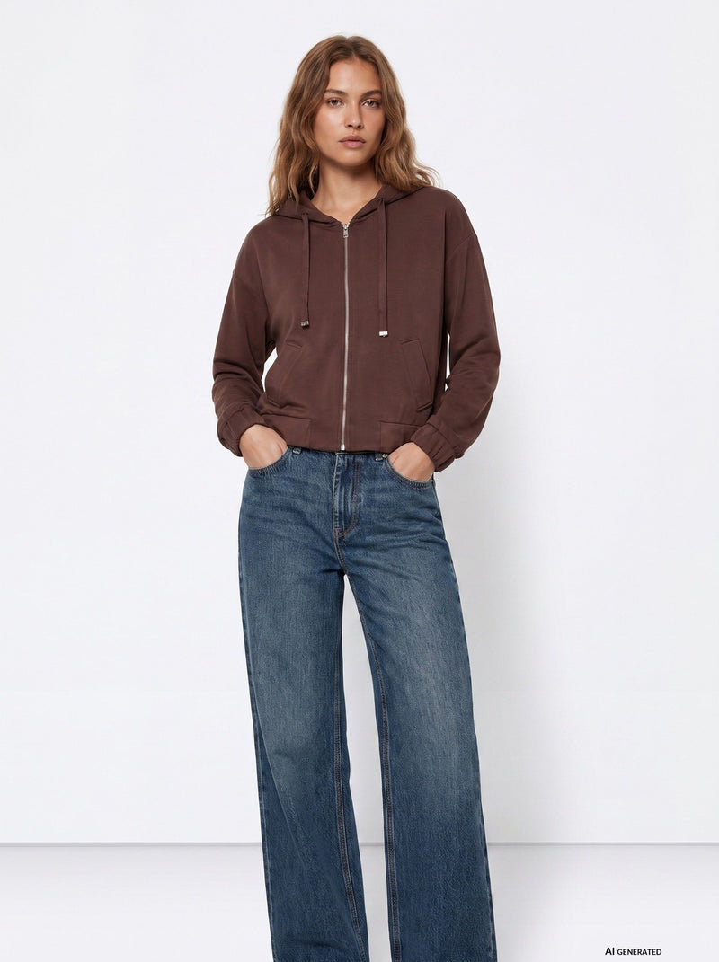 Tiffosi Pam Zip-Up Hoodie  | Brown 10068196