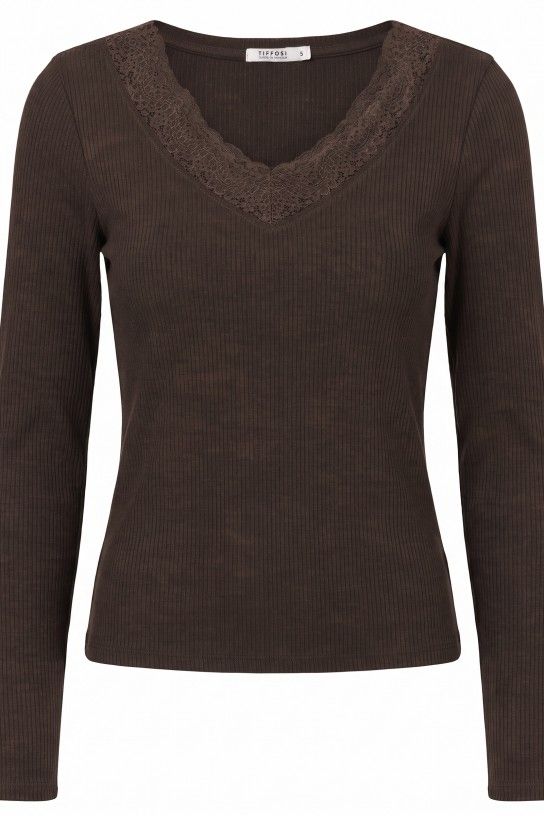 Tiffosi Icy L/S T-Shirt | Brown 10067475