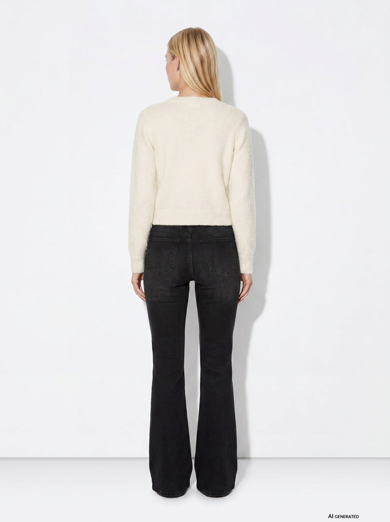 Tiffosi cropped cardigan sweater | White 10067407 Nodos