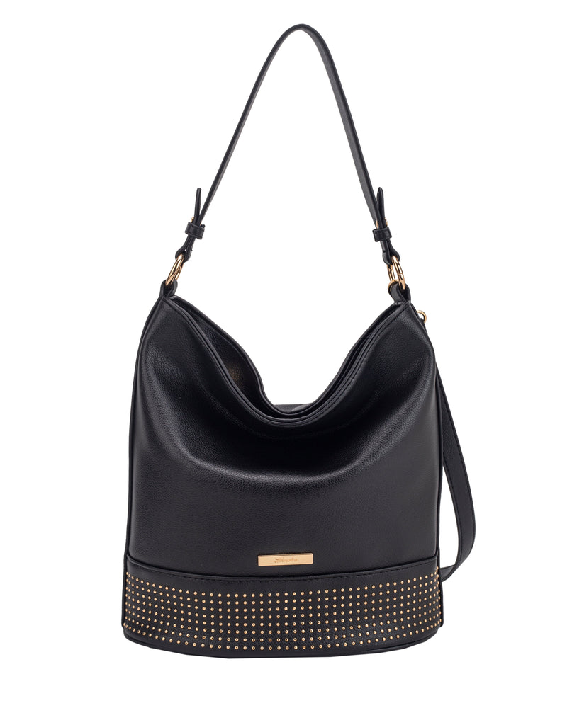 Hampton Laurel Hobo Shoulder Bag | Black 18H1667