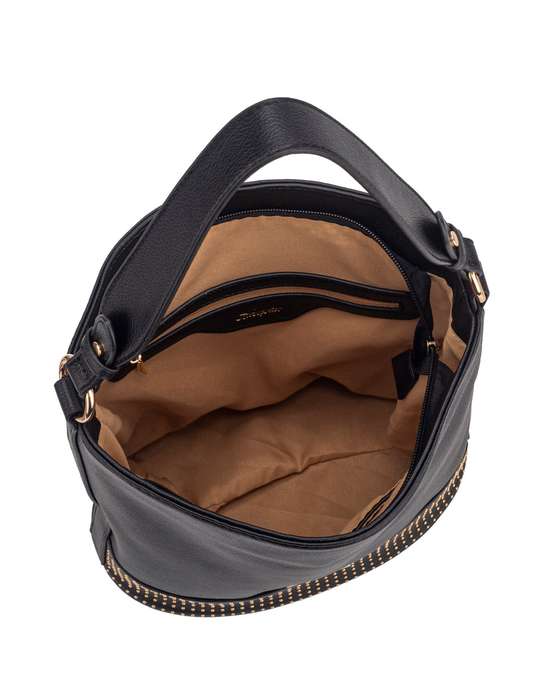 Hampton Laurel Hobo Shoulder Bag | Black 18H1667