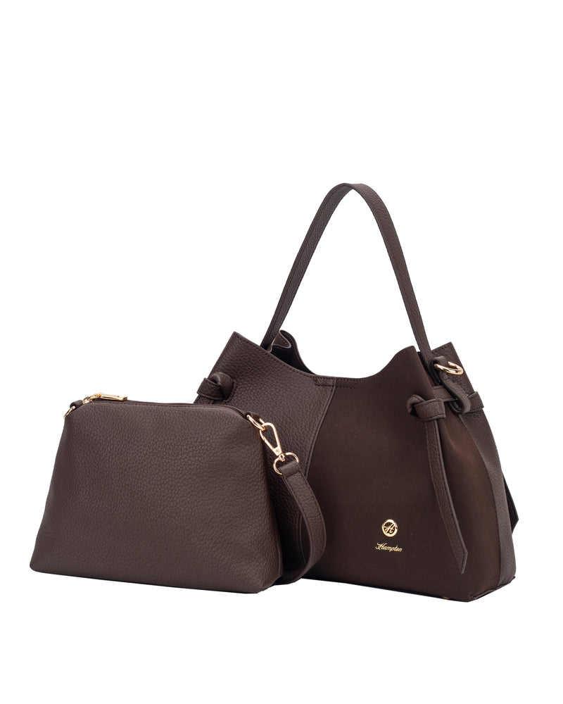Hampton Camellia  2-in-1 A-Line Grab Bag | Brown 18H1670