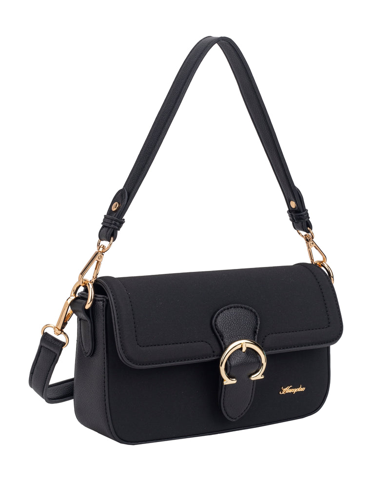 Hampton Blossom Flap Over Shoulder | Black 18H1671