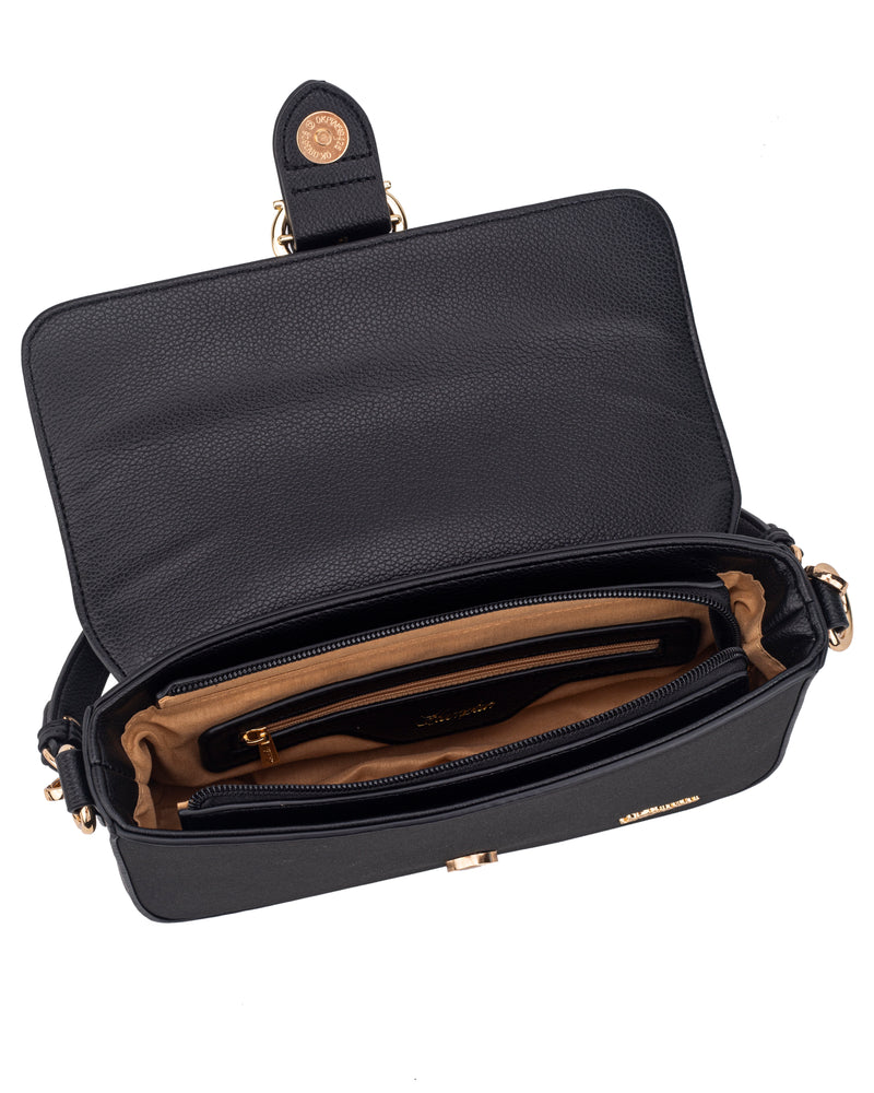 Hampton Blossom Flap Over Shoulder | Black 18H1671