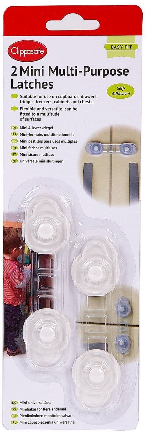 Clippasafe Mini Multi-Purpose Latches 85 (Pack of 2)
