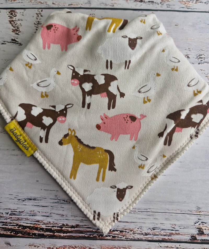 BabyBoo Barn Yard Buddies Bandana Dribble Bib | Multi