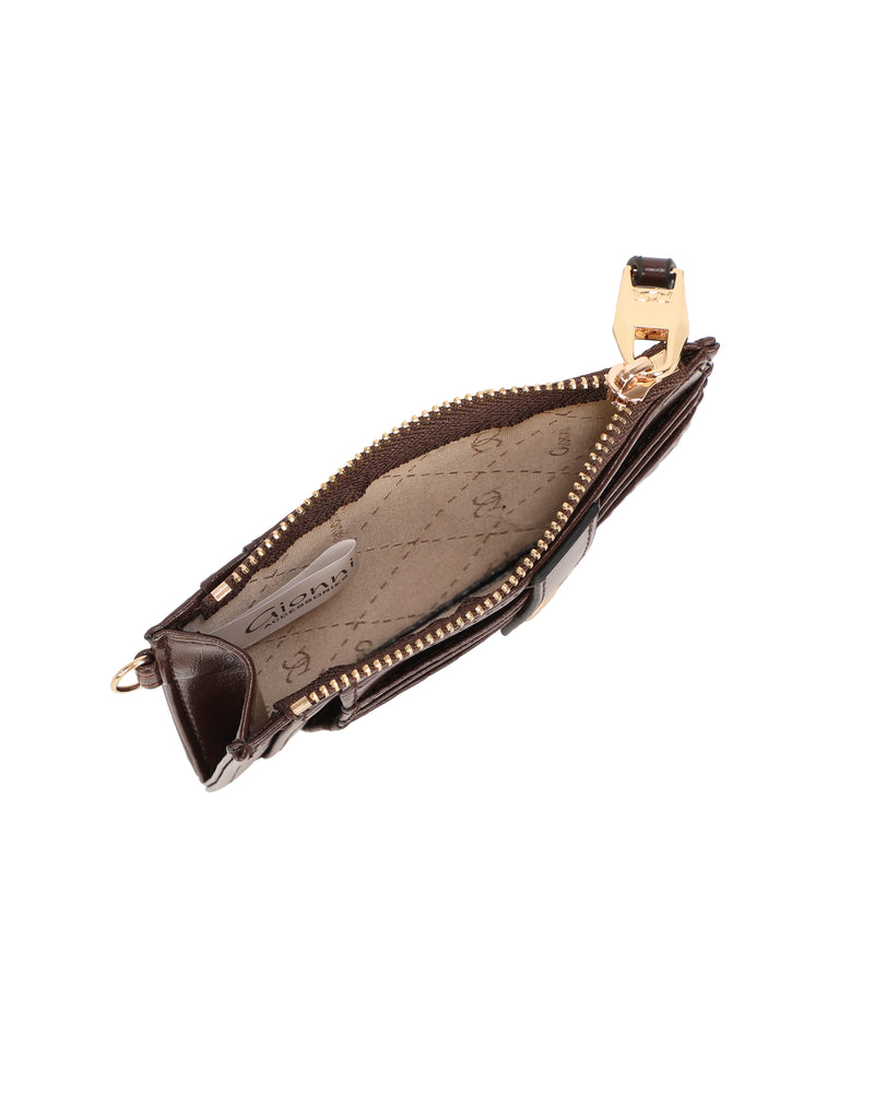 Gionni Neroli Zip Card Holder | Brown 20G1275