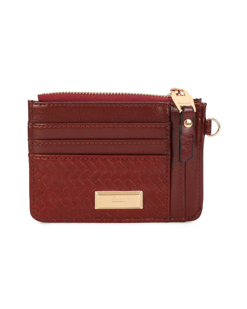 Gionni Neroli Zip Card Holder | Red 20G1275