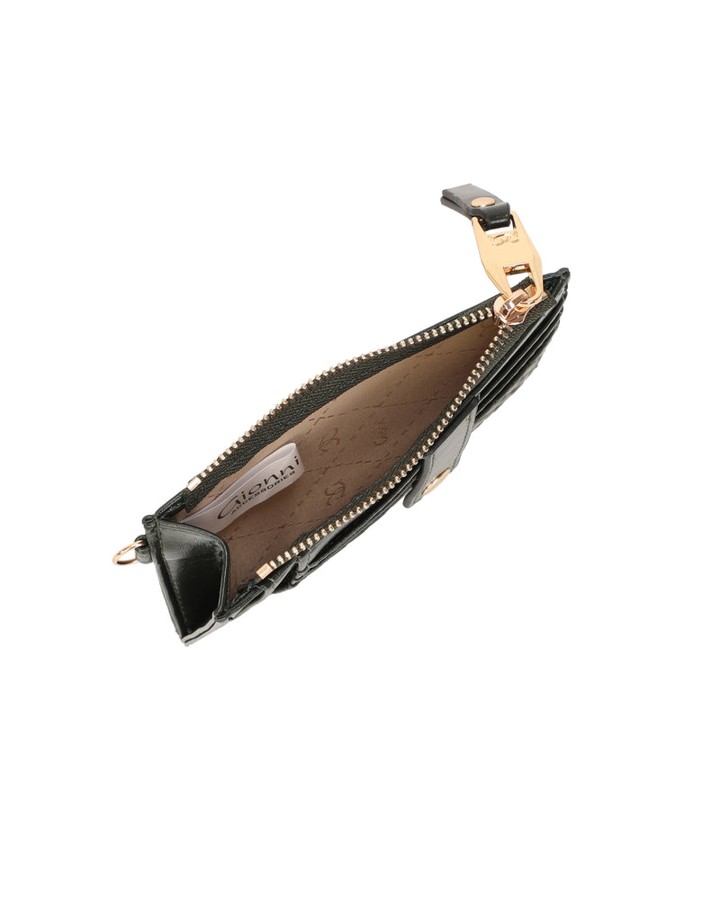 Gionni Neroli Zip Card Holder | Green 20G1275