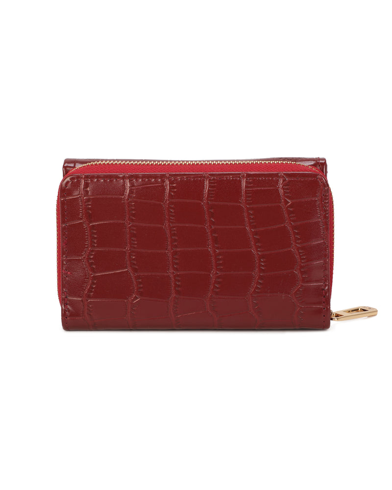 Gionni Oud Zip/Button Purse | Red 20G1286