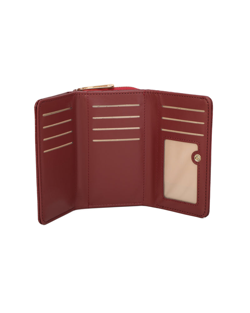 Gionni Oud Zip/Button Purse | Red 20G1286