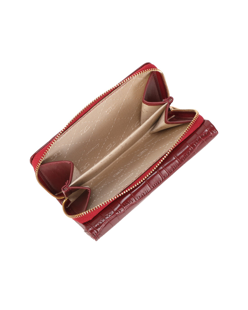 Gionni Oud Zip/Button Purse | Red 20G1286