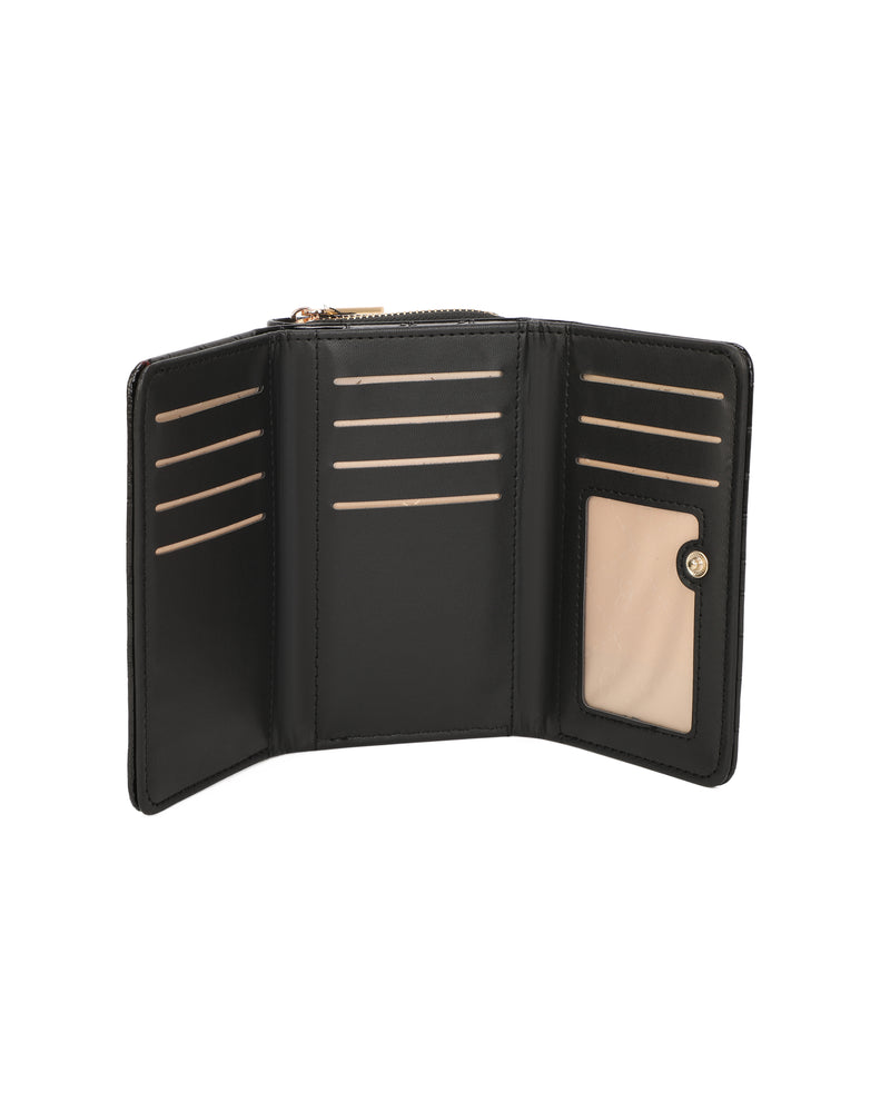 Gionni Oud Zip/Button Purse | Black 20G1286
