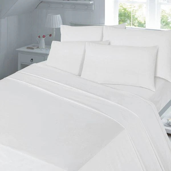 Nightzone Flannel Flat Sheet | White/Cream/Latte AYSBFFL