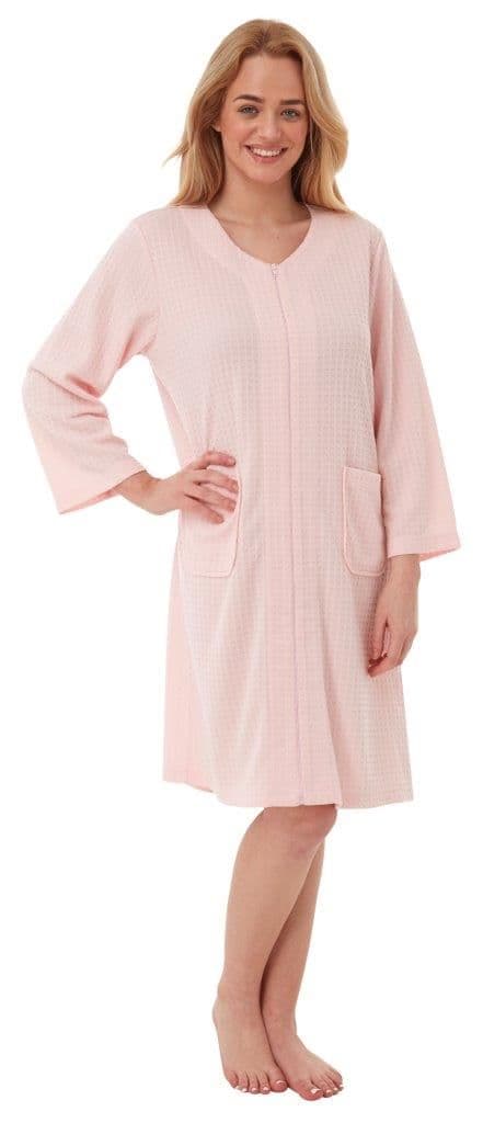 22794 Tassel Waffle Robe Pink