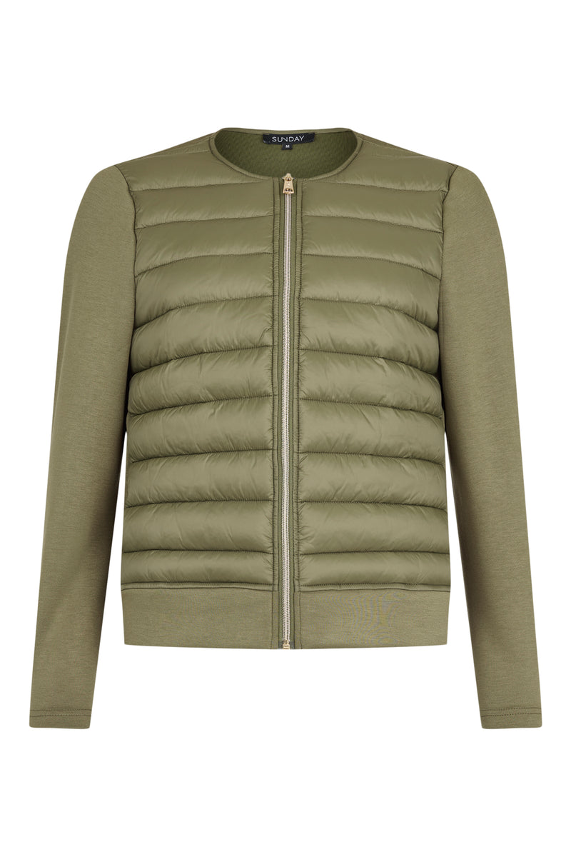 Sunday by Godske Zip up Cardigan | Olive 6895 6476