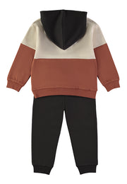 Babybol I Will Change 96 colour-block hoodie and black joggers set - back view