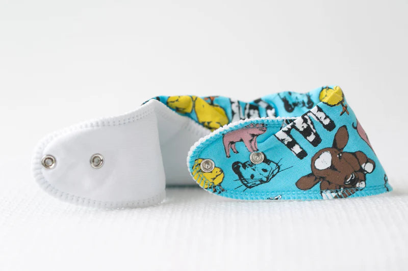 BabyBoo Fauna Farmyard Bandana Dribble Bib | Blue
