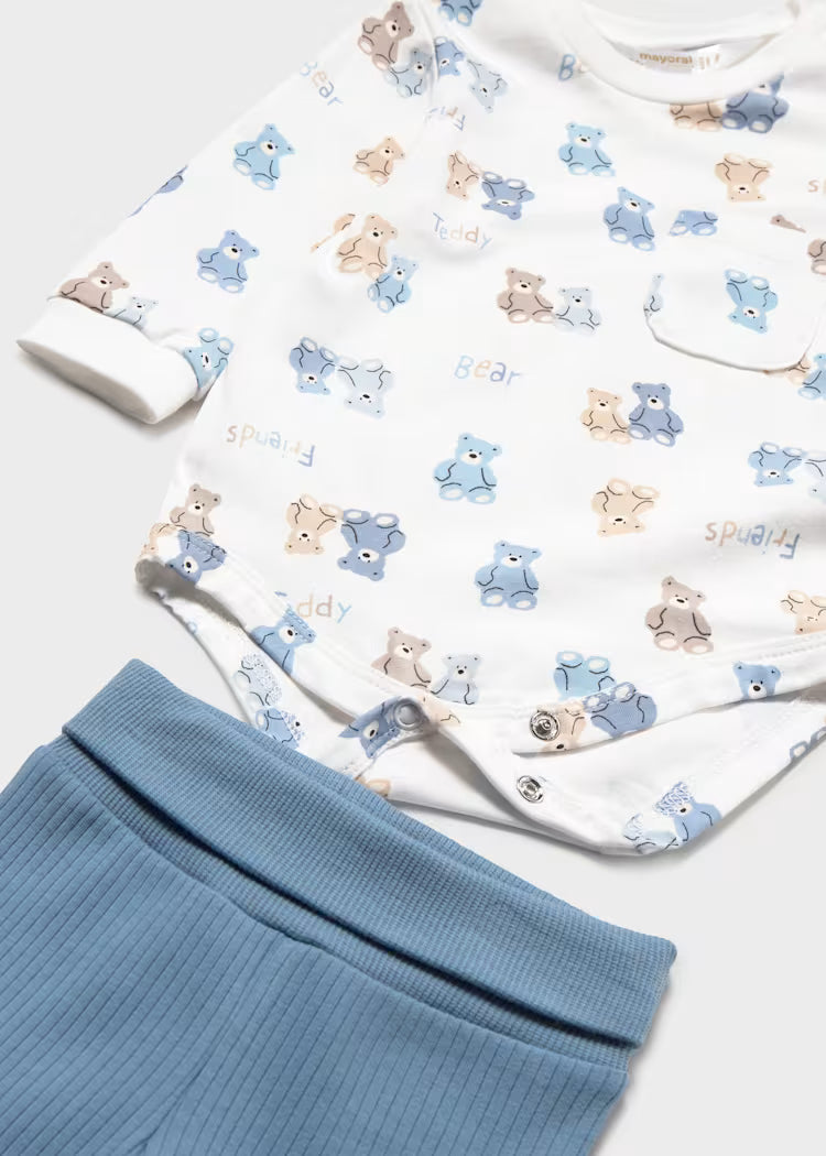 Mayoral Baby's Footed Pants Set  | Waves 1504/SS26