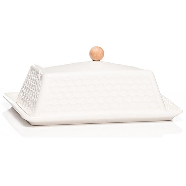 Newgrange Living White Ceramic Butter Dish | White 30277