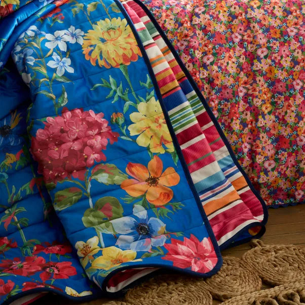 Sophie Robinson Darling Floral Reversible Bed Spread | Multi