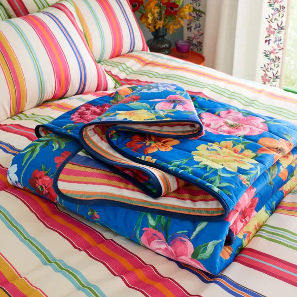 Sophie Robinson Darling Floral Reversible Bed Spread | Multi