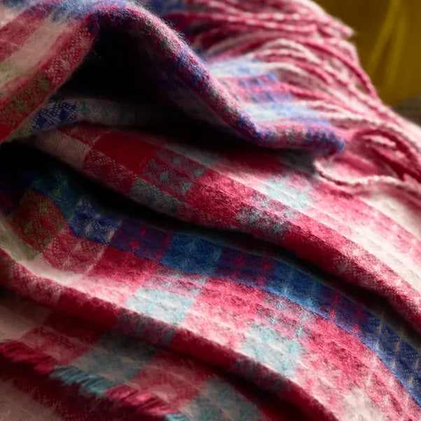 Sophie Robinson Darling Waffle Check Bedspread | Bright