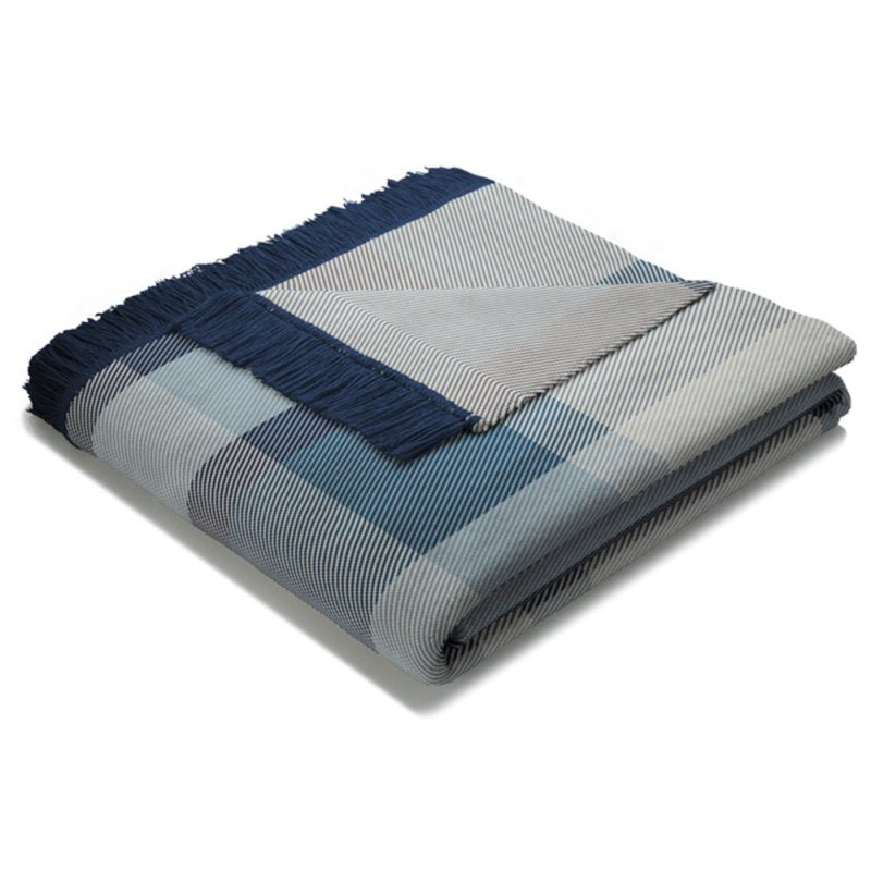 BIEDERLACK Oversized Check Throw | Blue B7717