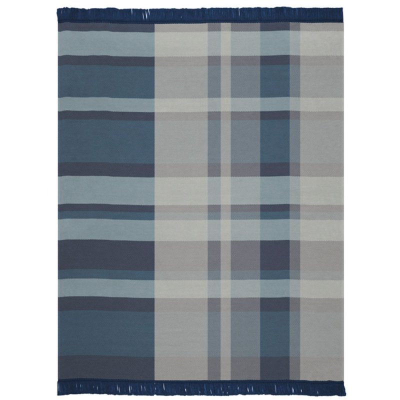BIEDERLACK Oversized Check Throw | Blue B7717