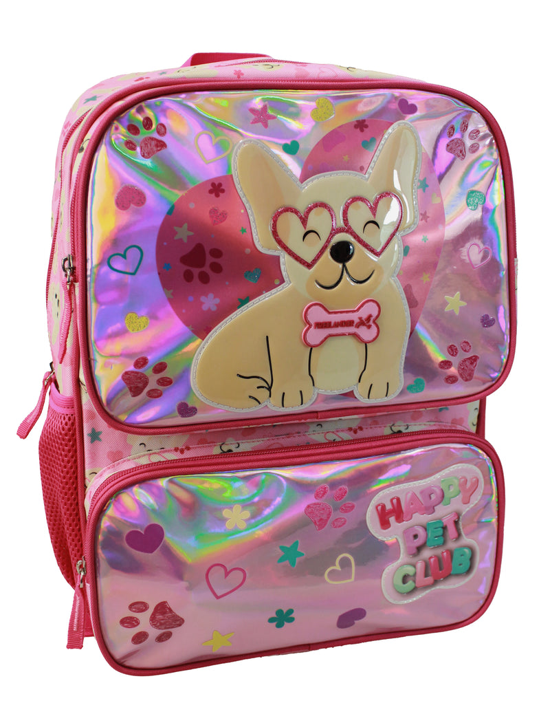 Freelander Girls' Happy Pet Club School Backpack | Pink 34F349