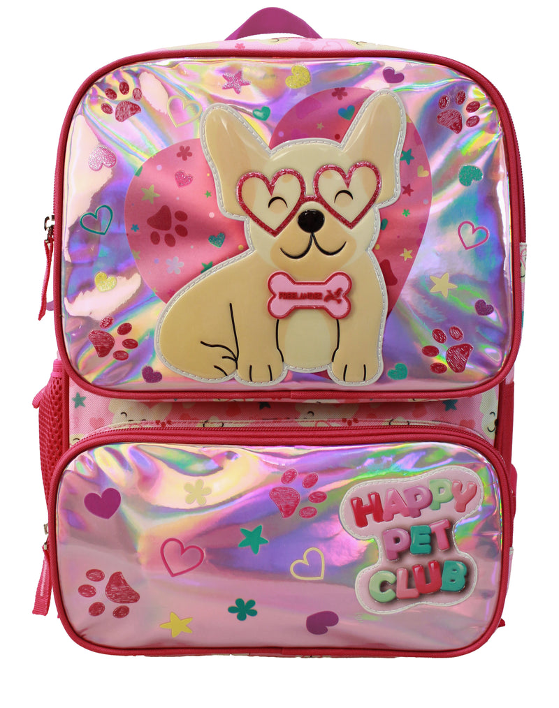 Freelander Girls' Happy Pet Club School Backpack | Pink 34F349