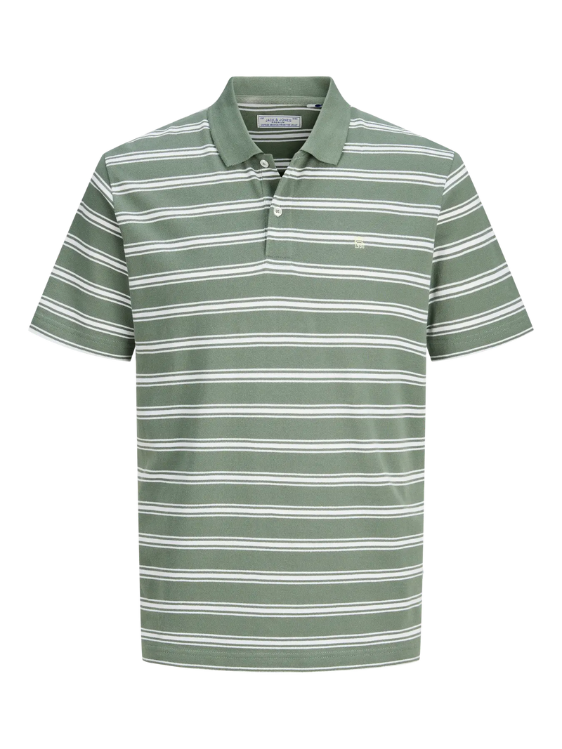 Jack & Jones Bluadam Striped Polo Shirt | Laurel