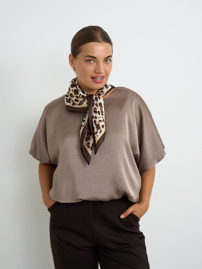 Kyla Bubble Top | Taupe 60715